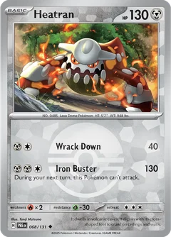 Heatran Poke ball Holo 68